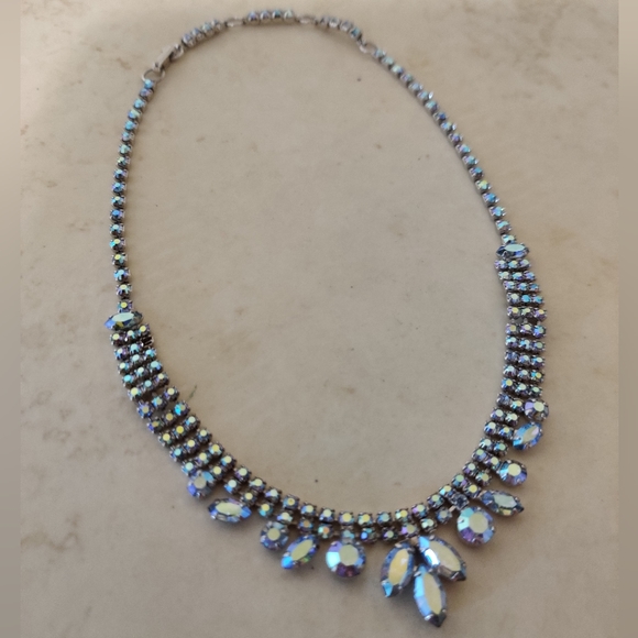 Vintage Sparkly Crystal Necklace Sherman Vibe - Picture 3 of 16